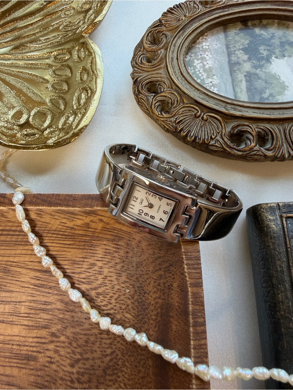 Q&Q by Citizen Silver-Tone Women's Bracelet Watch with Rectangular Dial